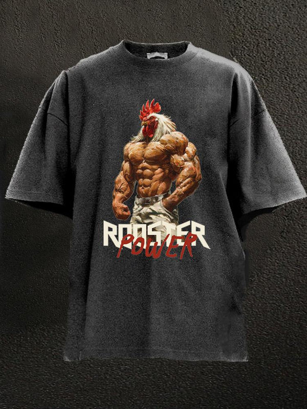 rooster power Washed Gym Shirt