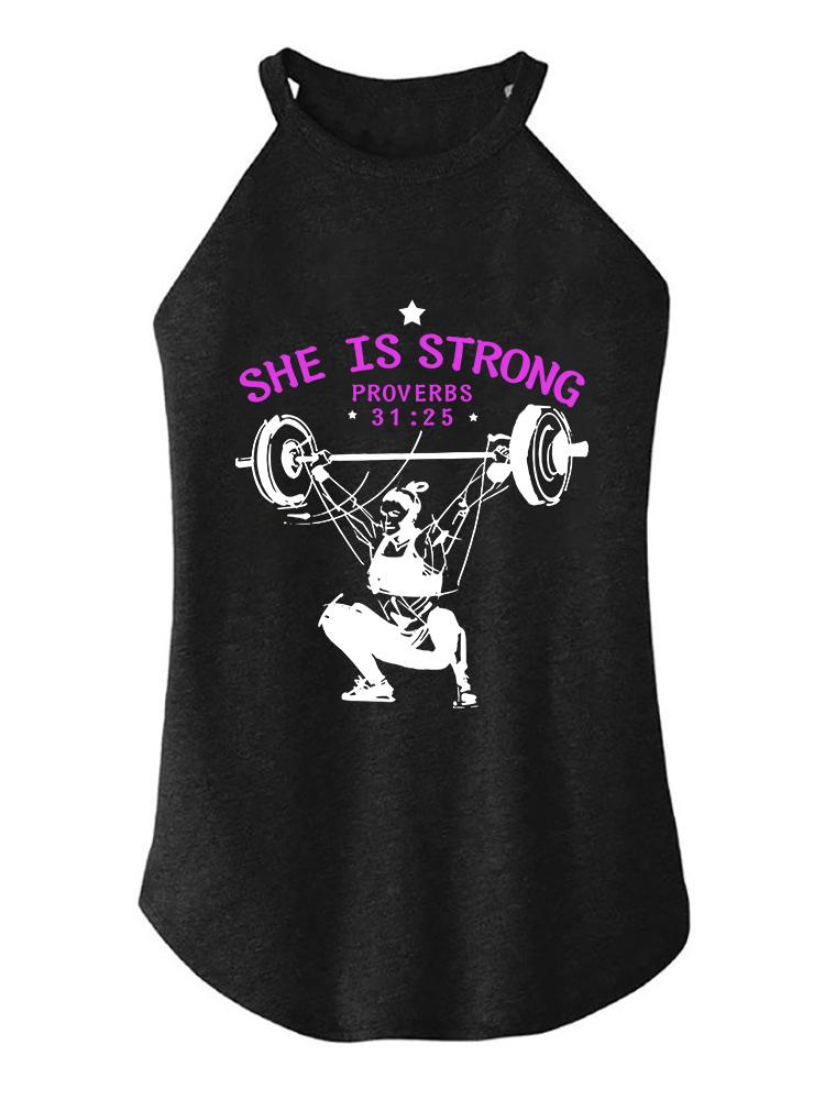 SHE IS STRONG ROCKER COTTON TANK