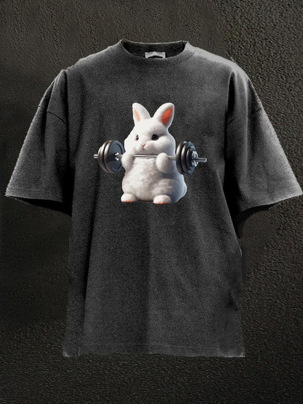 weightlifting rabbit Washed Gym Shirt