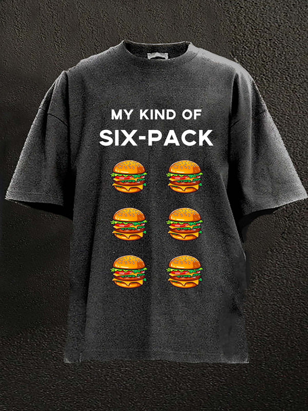 My kind of  six-pack WASHED GYM SHIRT