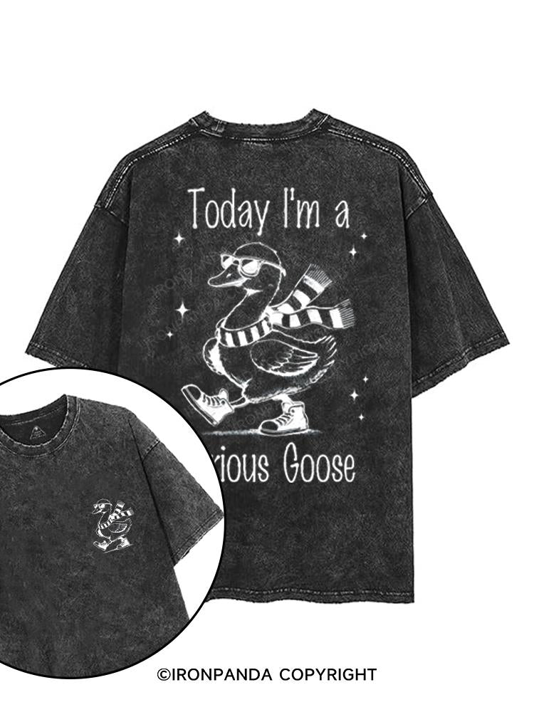 TODAY I'M A SERIOUS GOOSE printed Gym Shirt