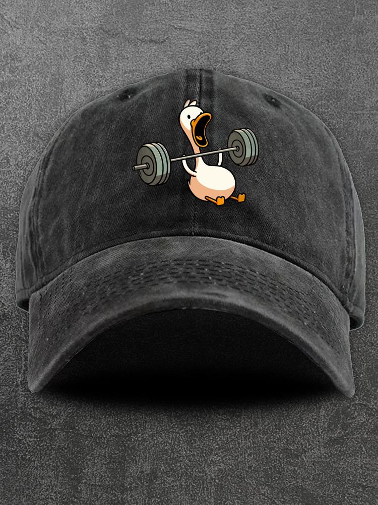 Bench Press Duck Washed Gym Cap