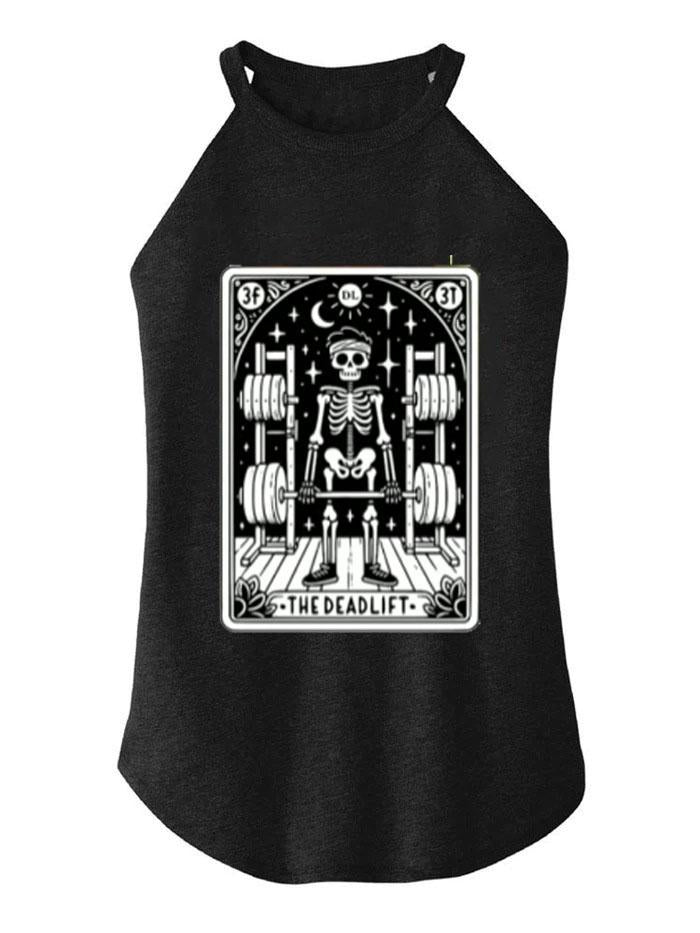 THE DEADLIFT TAROT CARD TRI ROCKER COTTON TANK