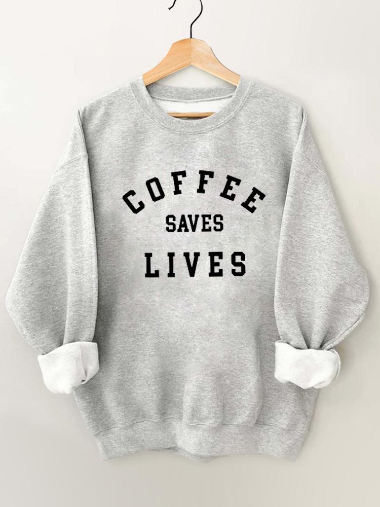 Coffee Saves Lives Vintage Gym Sweatshirt
