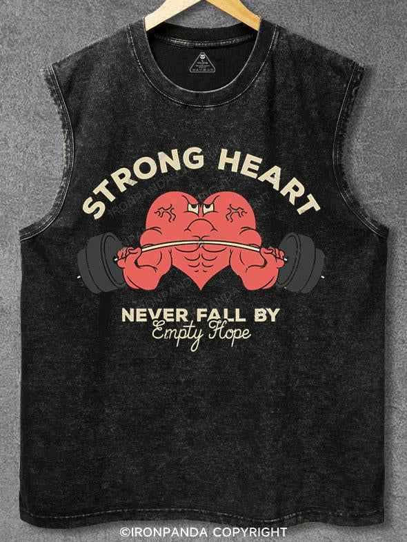 STRONG HEART Washed Gym Tank