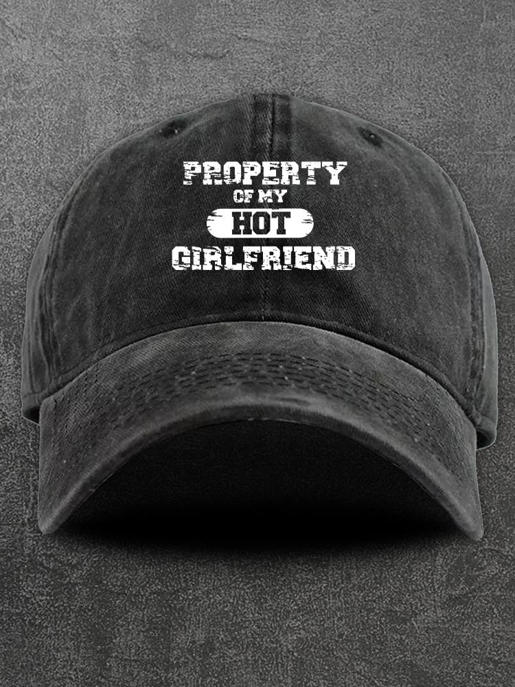 PROPERTY OF MY HOT GIRLFRIEND Washed Gym Cap