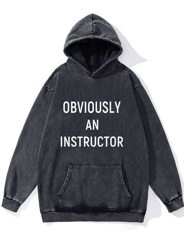 Obviously AN INSTRUCTOR Washed Gym Hoodie
