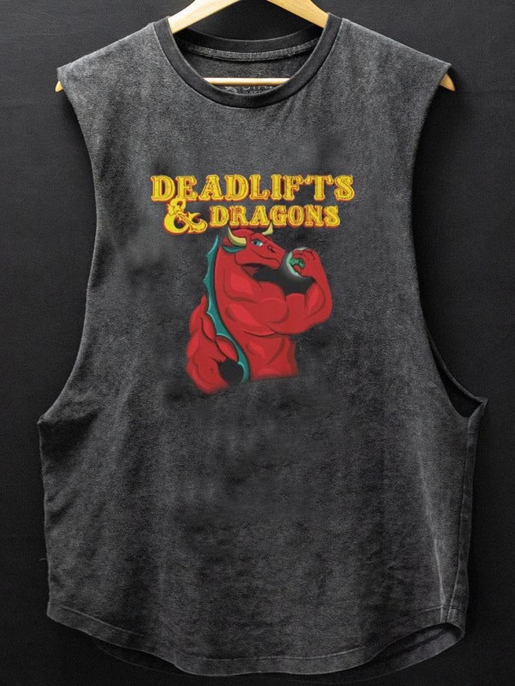Deadlifts Dragons Scoop Bottom Cotton Tank
