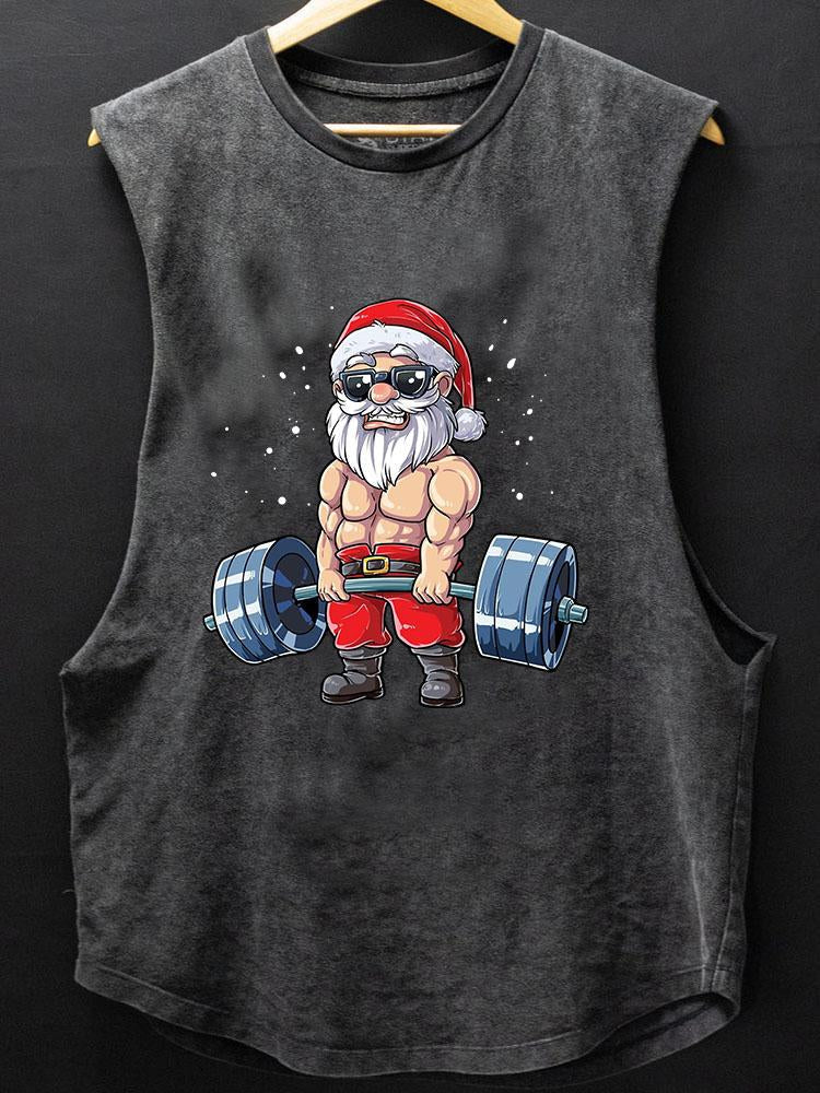 FITNESS CHRISTMAS SCOOP BOTTOM COTTON TANK