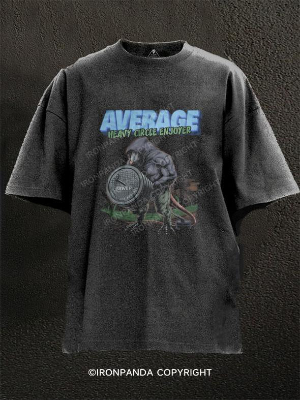 Average Heavy Circle Enjoyer Washed Gym Shirt
