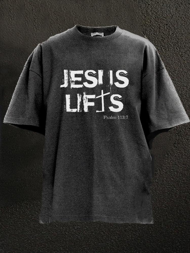 jesus lift Washed Gym Shirt