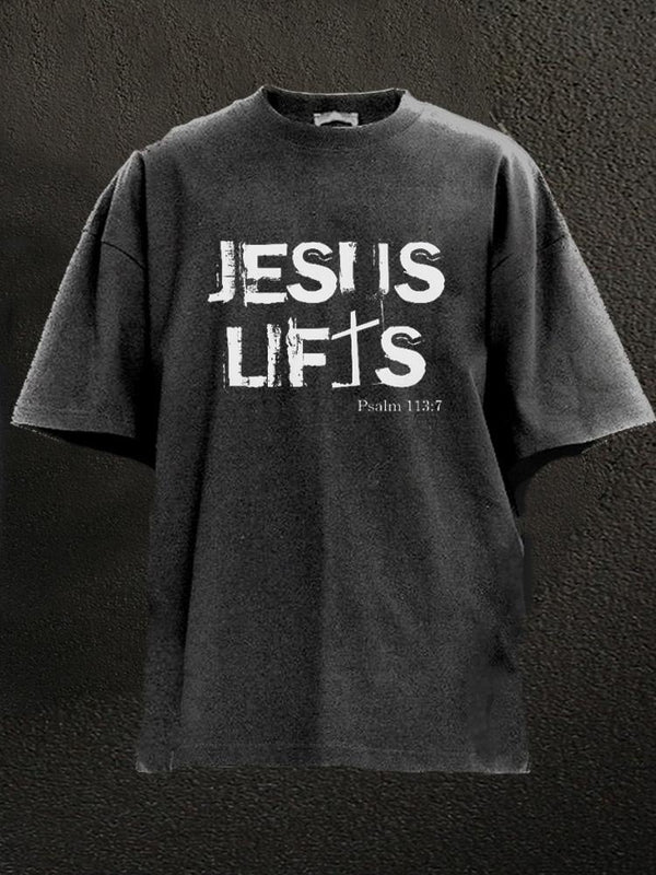 jesus lift Washed Gym Shirt