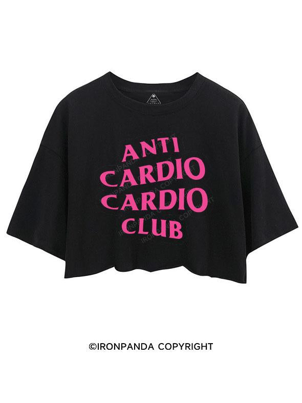 ANTI CARDIO CARDIO CLUB PINK CROP TOPS