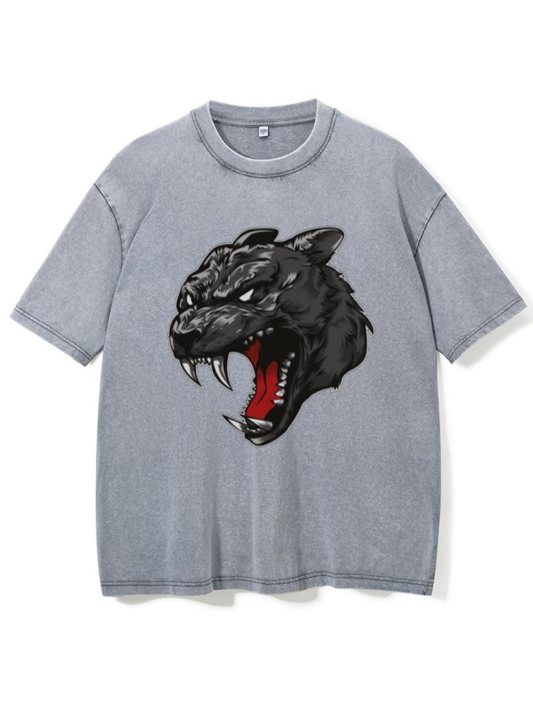 Panther Head Washed Gym Shirt