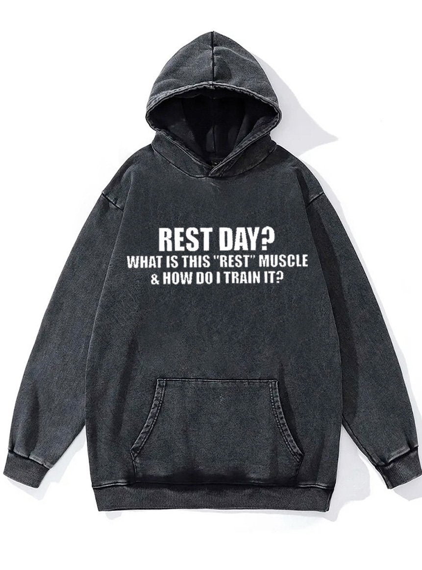 what is this rest  muscle Washed Gym Hoodie
