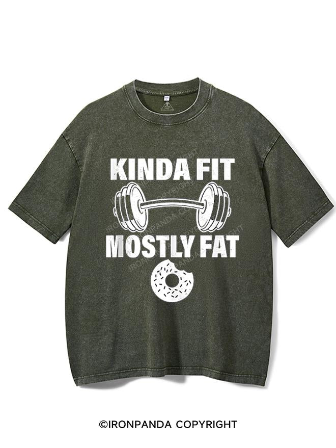KINDA FIT MOSTLY FAT VINTAGE GYM SHIRT