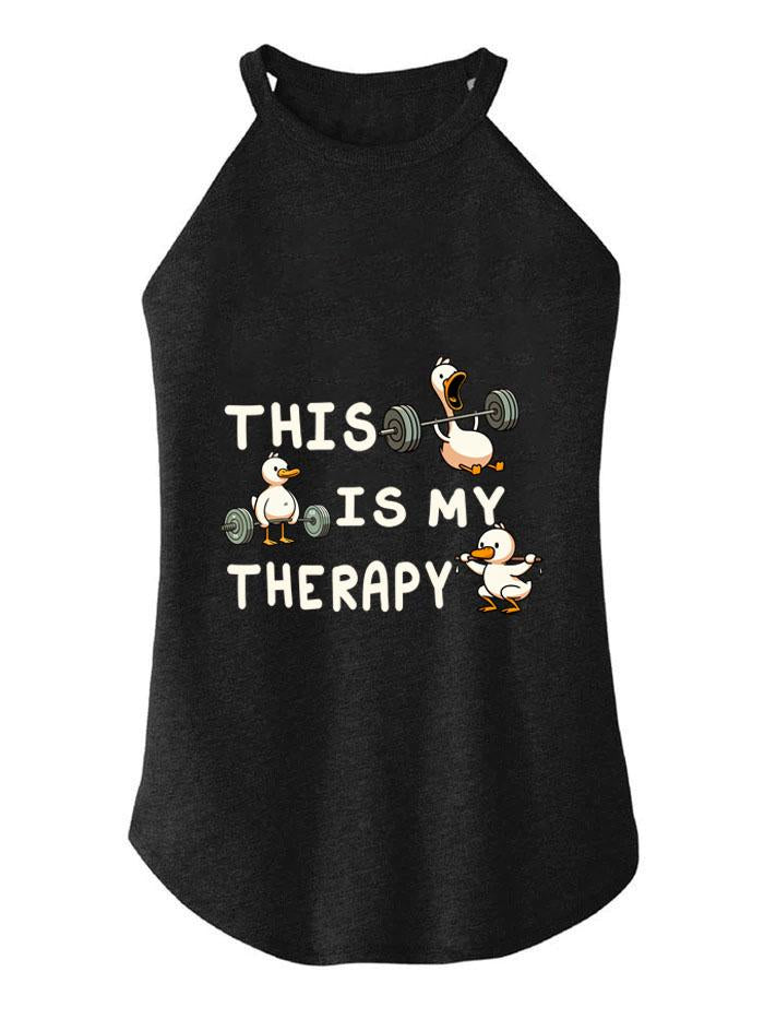 THIS IS MY THERAPY ROCKER COTTON TANK