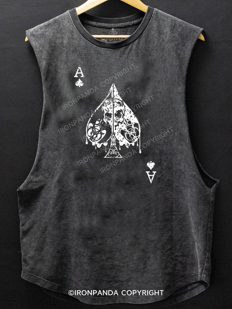 THE ACE OF SPADES Scoop Bottom Cotton Tank