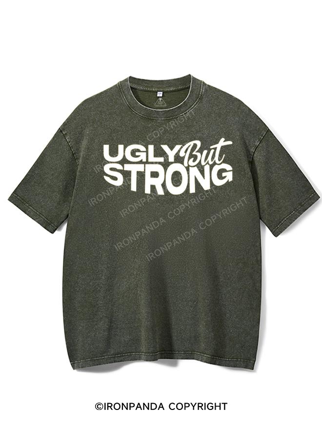 UGLY BUTSTRONG AS FUCK Washed Gym Shirt