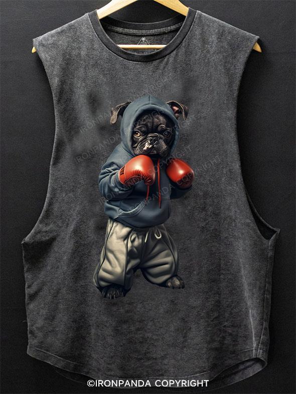 boxing bulldog SCOOP BOTTOM COTTON TANK