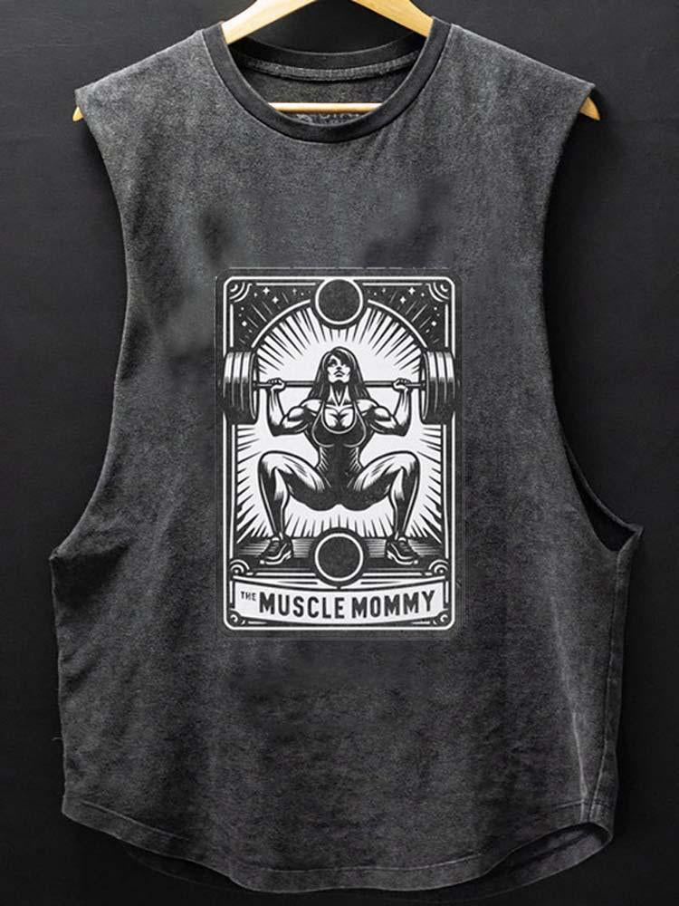 MUSCLE Mom  TAROT CARD SCOOP BOTTOM COTTON TANK