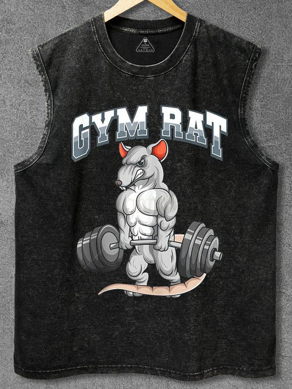 gym rat Washed Gym Tank