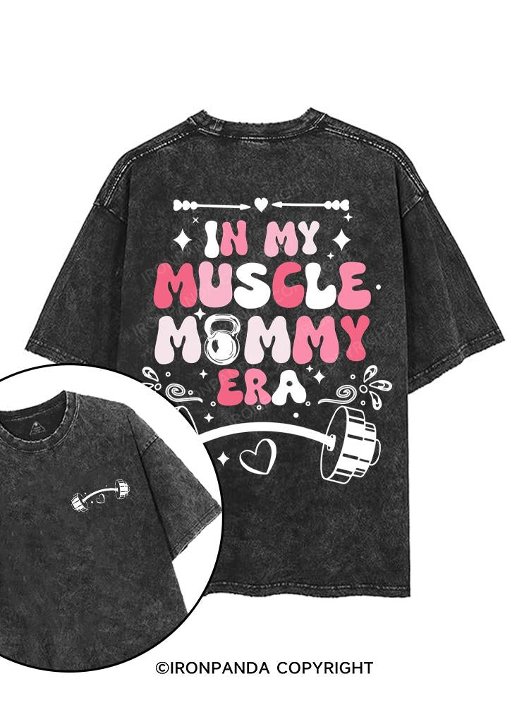 In my Muscle Mommy Era printed Gym Shirt