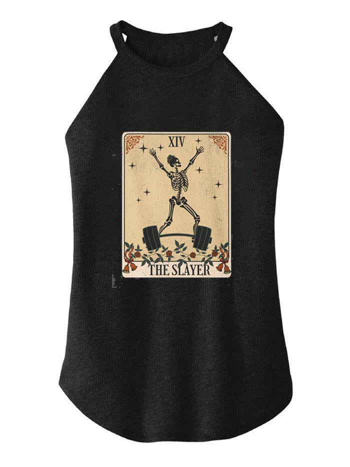 THE SLAYER BARBELL TAROT CARD TRI ROCKER COTTON TANK