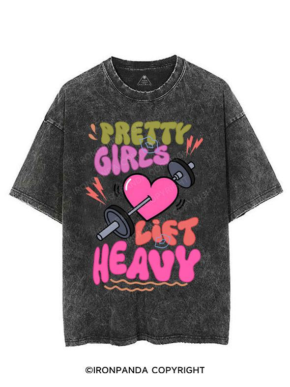 PRETTY GIRLS LIFT HEAVY VINTAGE GYM SHIRT