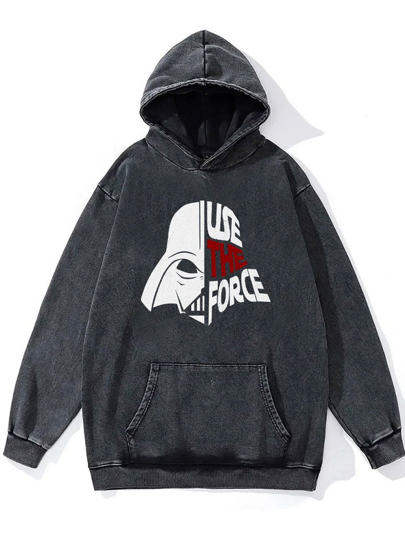 use the force darth vader Washed Gym Hoodie