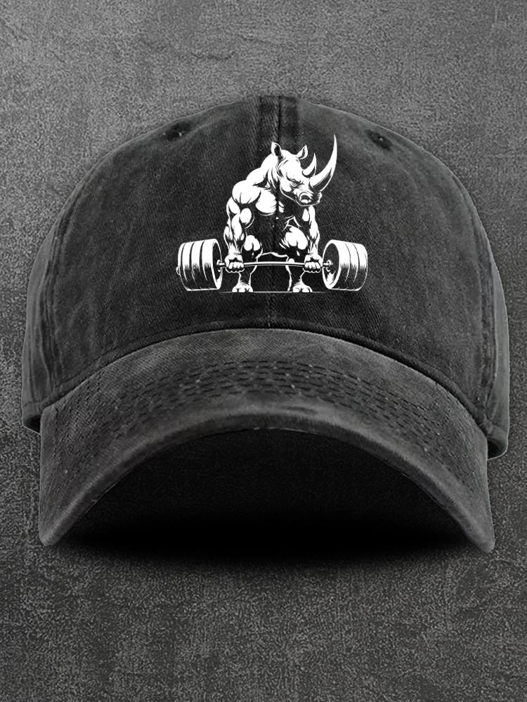 Weightlifting Rhino Washed Gym Cap