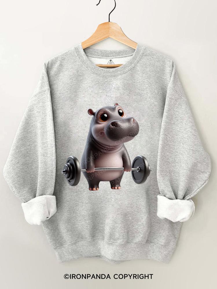 Hippo weightlifting Gym Sweatshirt