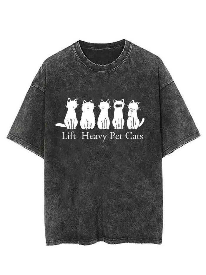 Lift heavy Pet cats Vintage Gym Shirt
