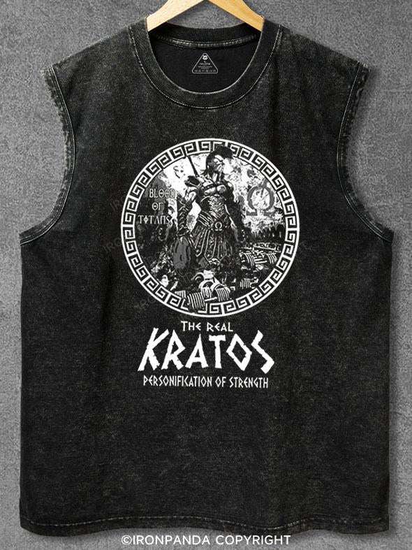 the real kratos Washed Gym Tank