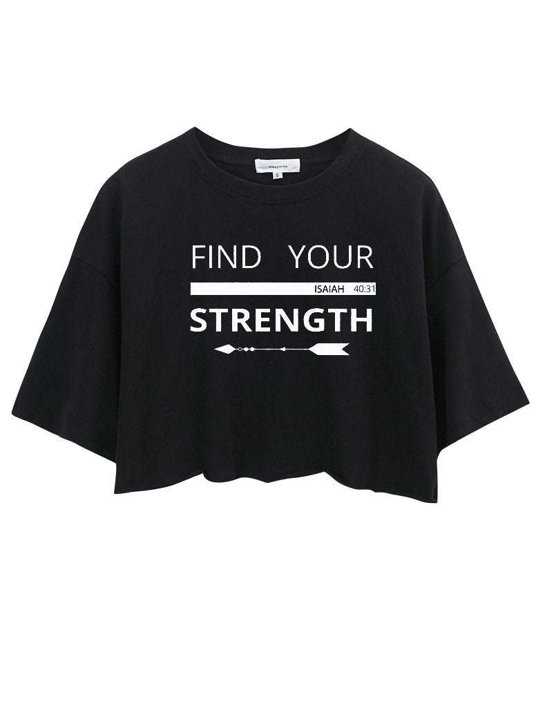 Find Your Strength Crop Tops