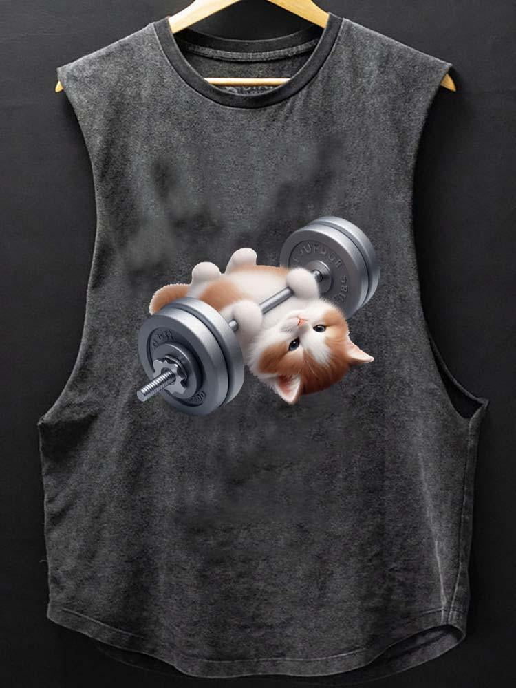BENCH PRESS CAT SCOOP BOTTOM COTTON TANK
