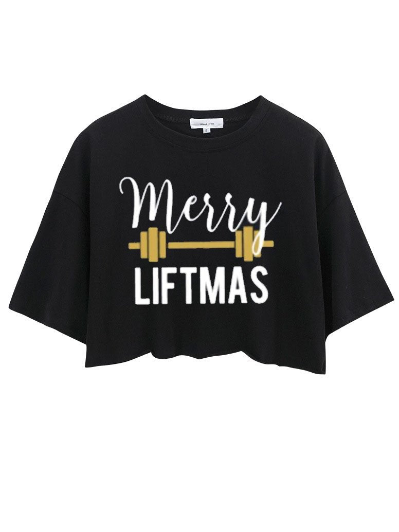 Merry Liftmas Crop Tops