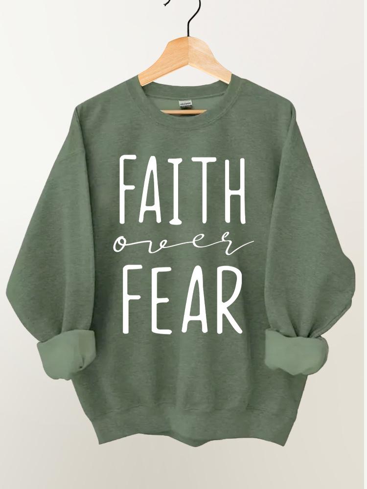 Faith Over Fear Vintage Gym Sweatshirt