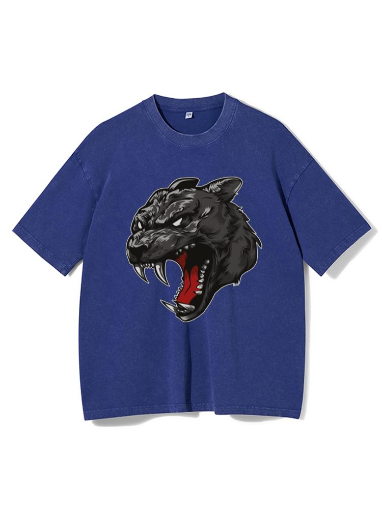 Panther Head Washed Gym Shirt