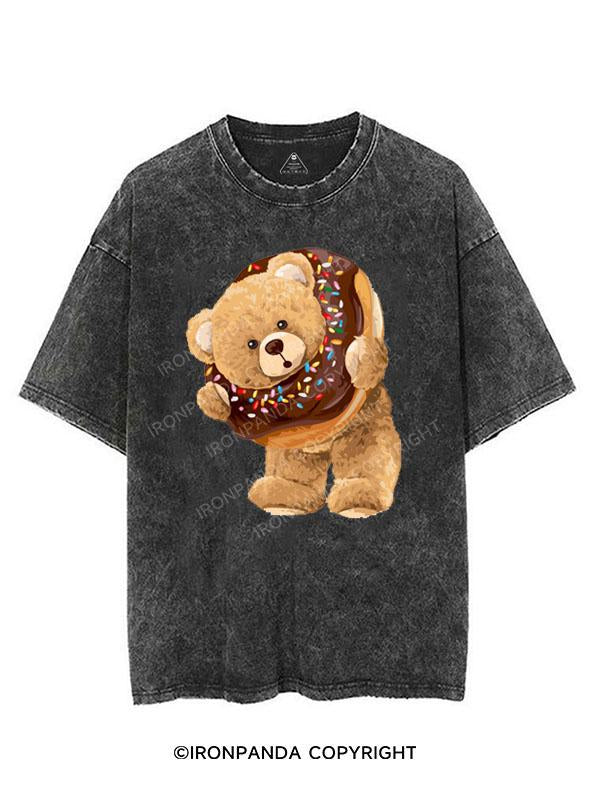 DOUGHNUT BLING ON THE TEDDY VINTAGE GYM SHIRT