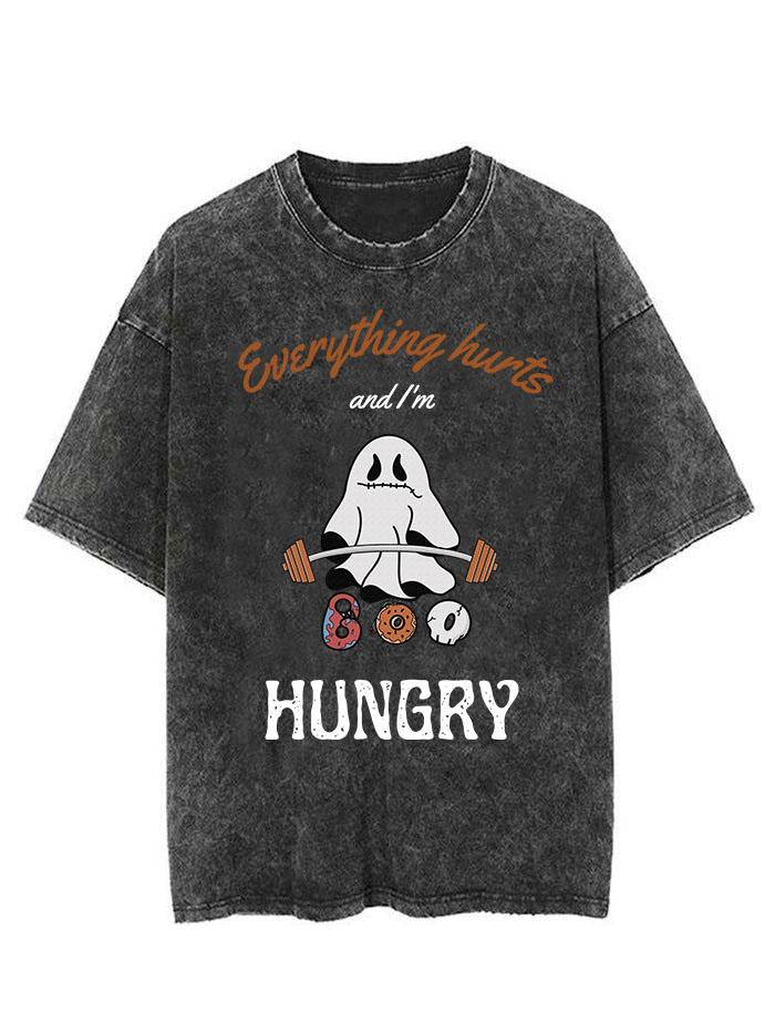 halloween EVERYTHING HURTS AND I'M HUNGRY Vintage Gym Shirt