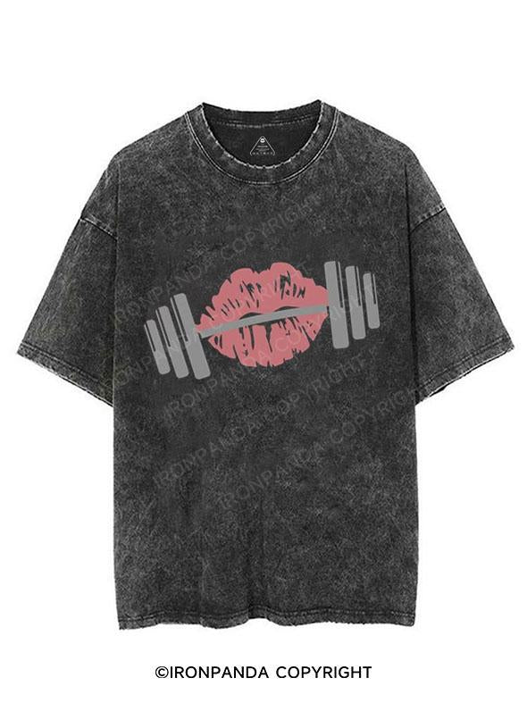 Kiss Barbell VINTAGE GYM SHIRT
