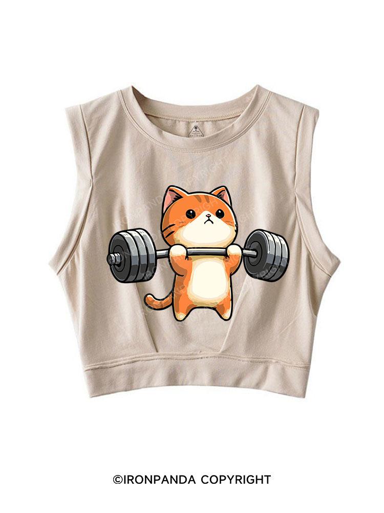KITTEN DEADLIFTS, NO BIGGIE SLEEVELESS CROP TOPS