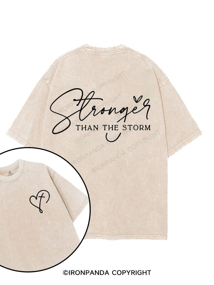 Stronger Than The Storm printed Gym Shirt