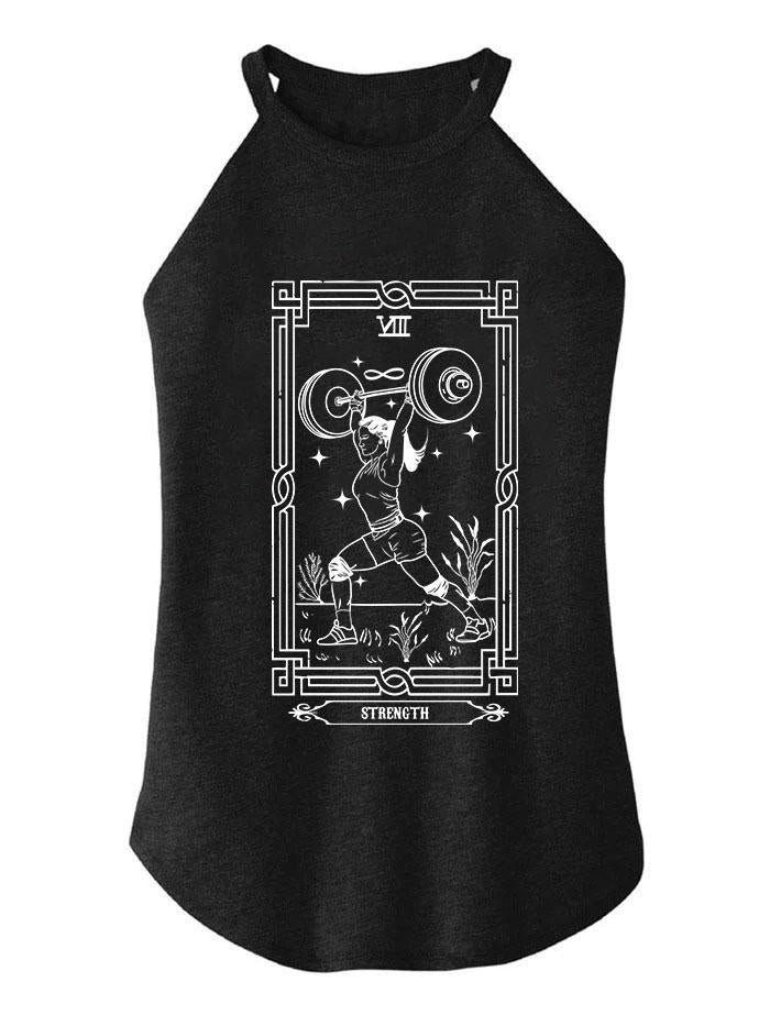 Tarot card Strength TRI ROCKER COTTON TANK