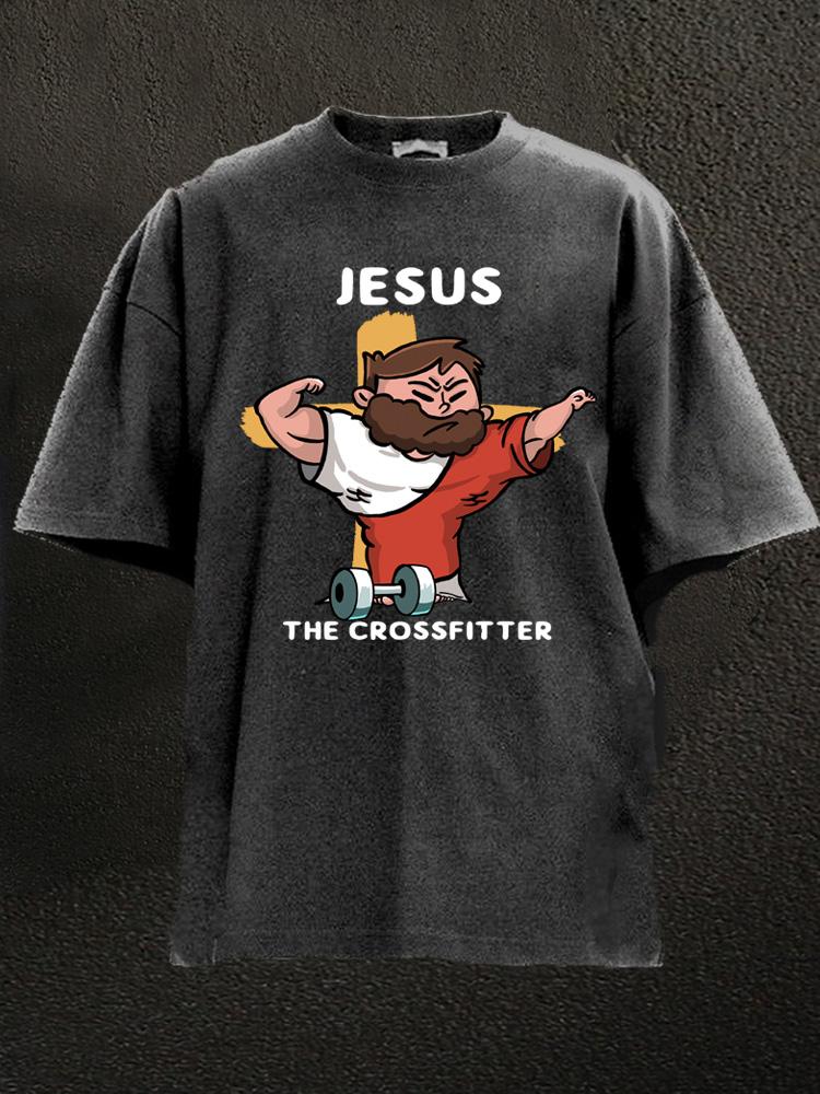 jesus the crossfitter Washed Gym Shirt