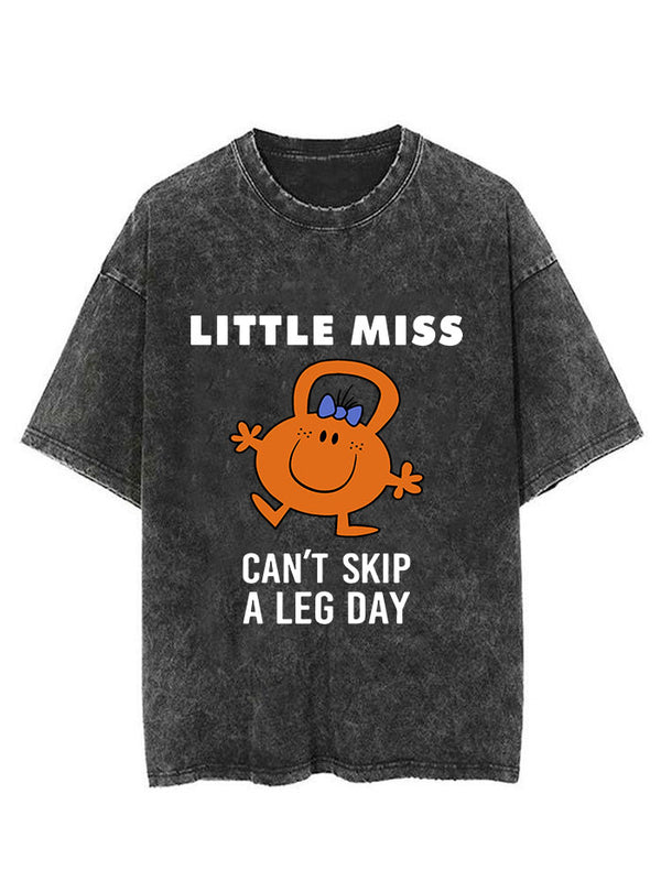 Little Miss Don't Skip a Leg Day Vintage Gym Shirt