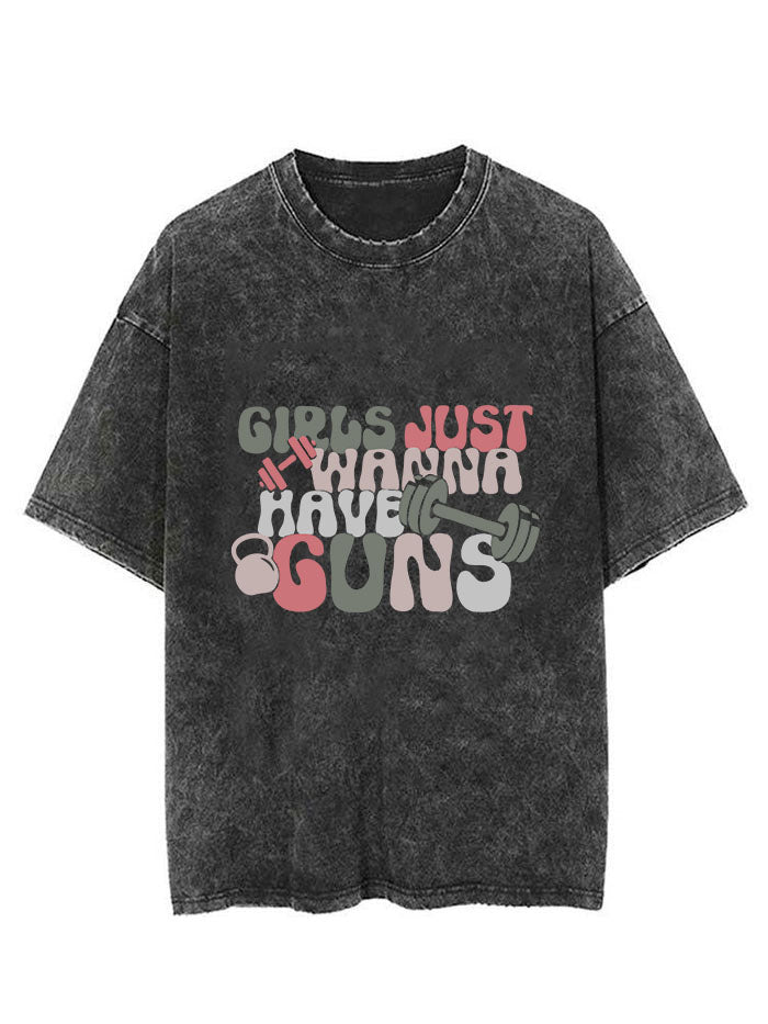 girls just wanna have guns Vintage Gym Shirt