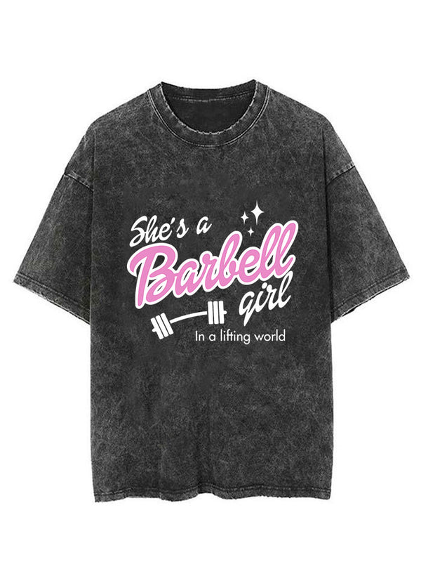 She is a barbell girl Vintage Gym Shirt