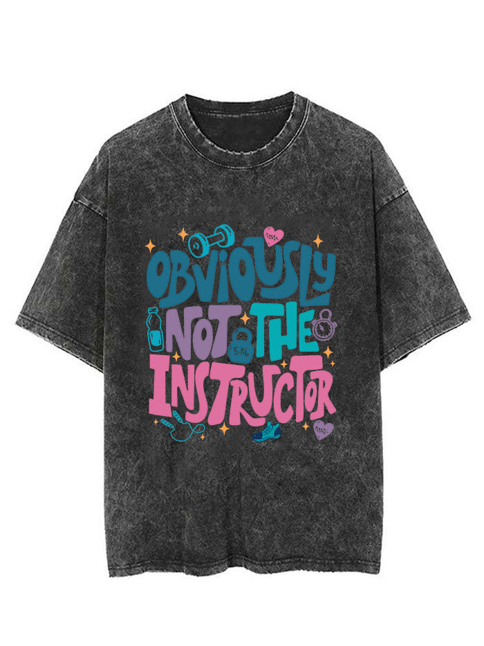 Obviously Not The Instructor Vintage Gym Shirt